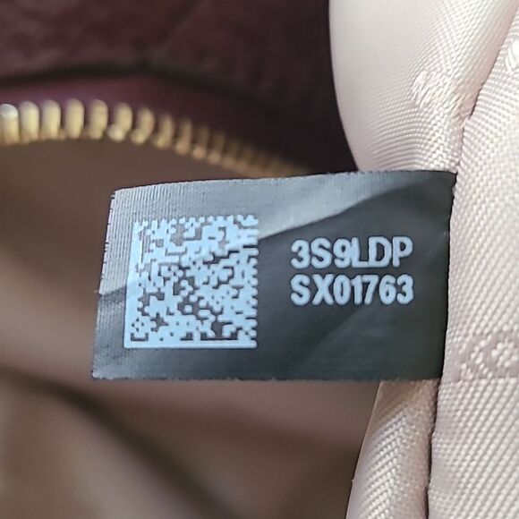 Michael Kors Plum Leather Shoulder Bag with Gold Accents - Picture 9 of 9